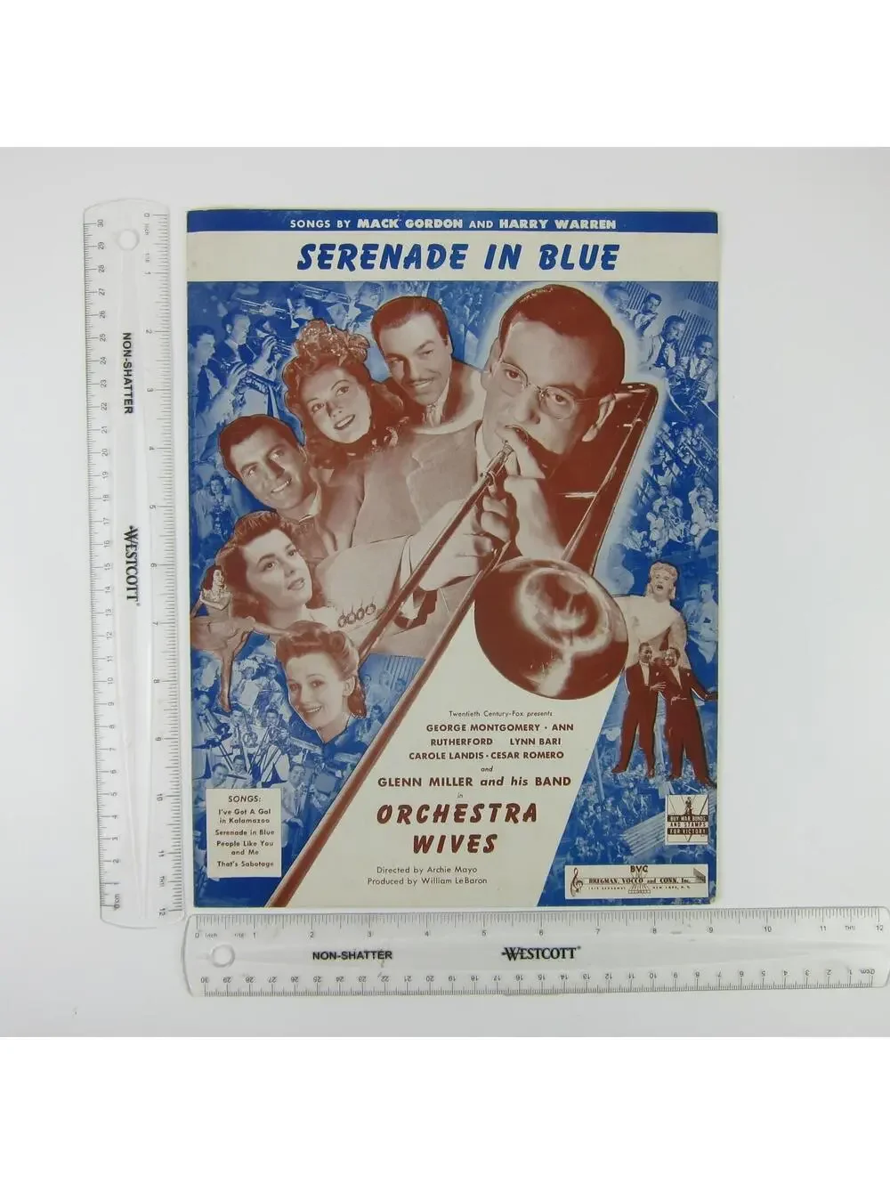 Sheet Music Serenade In Blue Orchestra Wives George Montgomery Vintage 1942
